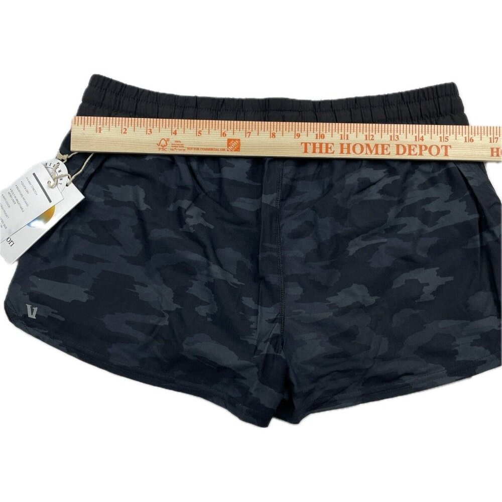 Vuori Clementine 2” Athletic Shorts Black Watercolor Camo Size Large, Pocket NEW - Picture 3 of 8